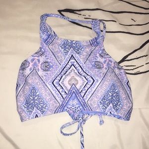 Cute colorful bathing suit top.